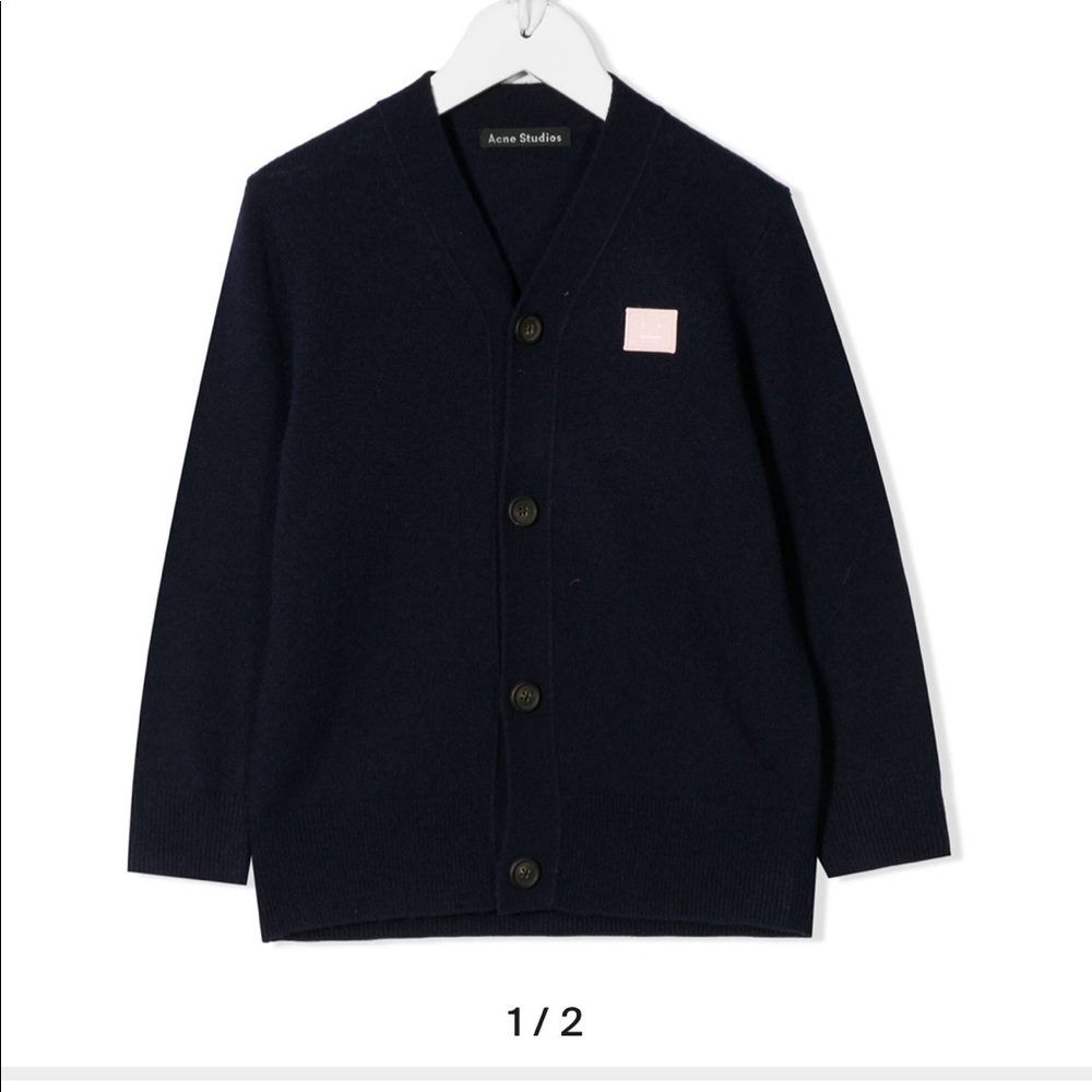 Acne studios face cardigan.Navy